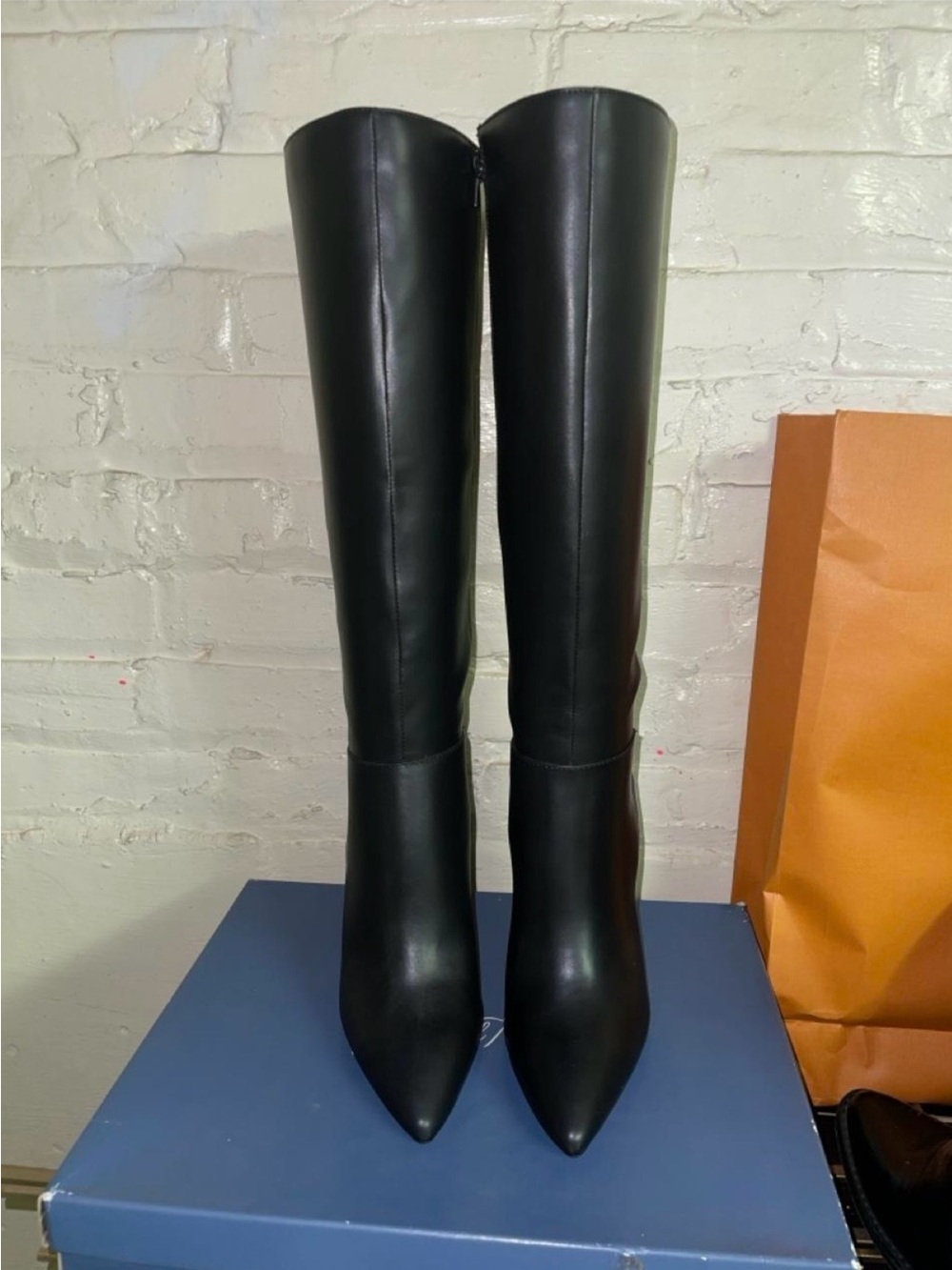 Forever 21 Black Over-the-Knee Pointed Toe Boots
